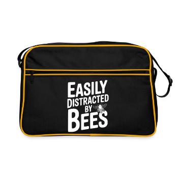Facilement distraite par les abeilles - Sac Retro - noir/or - Devant