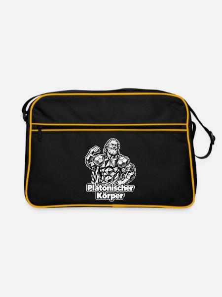 Platonischer Körper - Retro Tasche - Schwarz/Gold