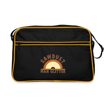 Sawdust is Man Glitter Carpenter Carpenter - Retro Bag - black/gold - Front