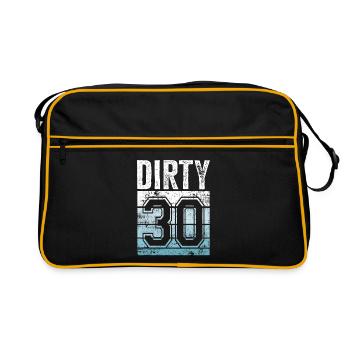 30th birthday 30 years old Sporty 30 - Retro Bag - black/gold - Front