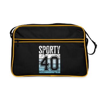 40ème anniversaire 40 ans sportif 40 - Sac Retro - noir/or - Devant