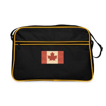 Canada Flag Canadian Nationality Pride - Retro Bag - black/gold - Front