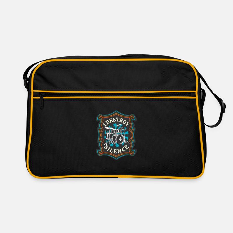 Drummer Band Drums Retro Rock Musiker Retro Tasche