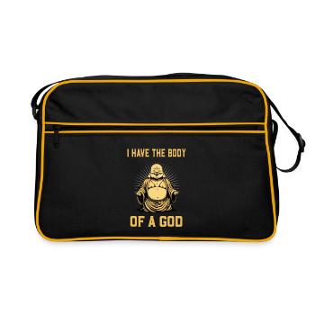 Bouddha Corps d’un Dieu Méditation bouddhiste - Sac Retro - noir/or - Devant