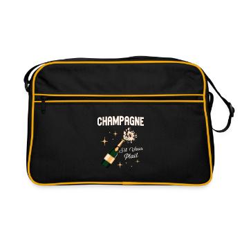 S’il Vous Plait Buveur - Sac Retro - noir/or - Devant