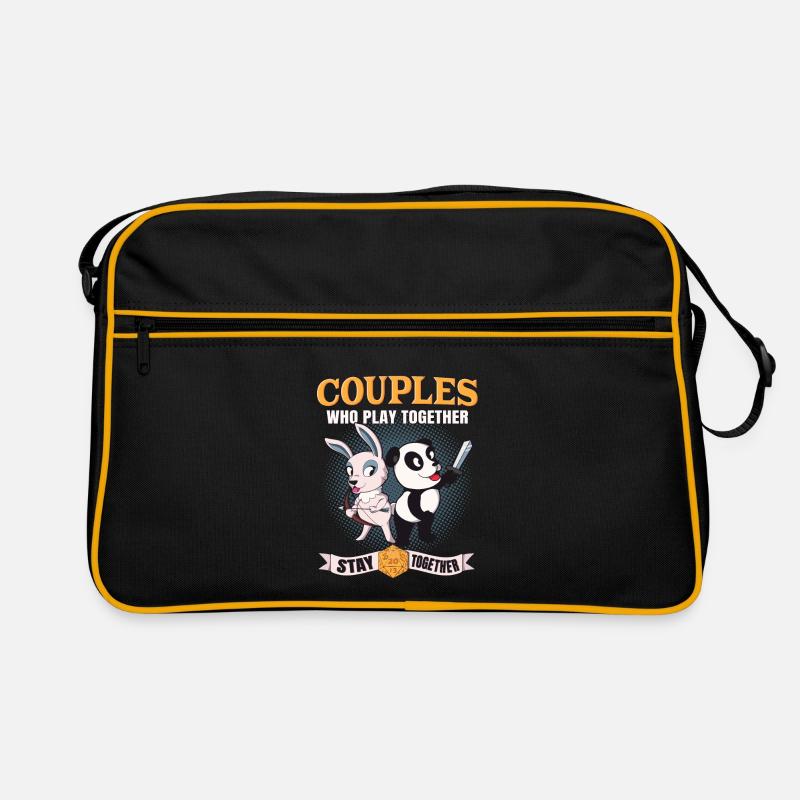Couples Playing Together Gamers Couples Gaming Retro Bag