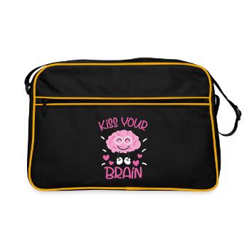 Special Education Kiss Your Brain Teacher School - Retro Bag - black/gold - Front