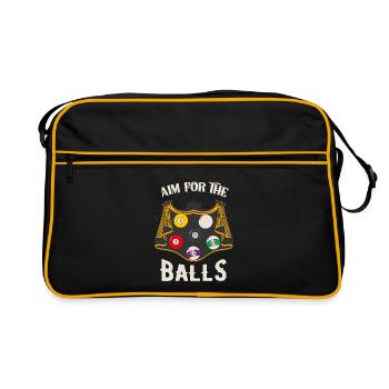 Drôle Billard Joueur De Billard Snooker Dire - Sac Retro - noir/or - Devant