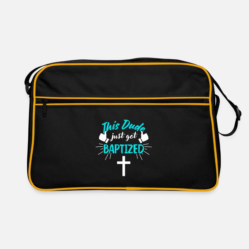 This guy is newly baptized Christian baptism Retro Bag
