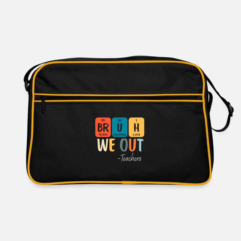 Bruh We Out Professeur Rétro Drôle Dernier jour d’école Sac Retro