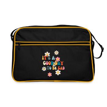 A good day for pessimism, existential fear - Retro Bag - black/gold - Front