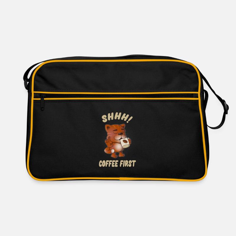 First Coffee Funny Caffeine Lover Cat Retro Bag