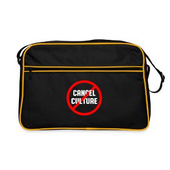 Anti Cancel Culture Nein Zu Wokeness - Retro Tasche - Schwarz/Gold - Vorne