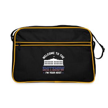 Bienvenue dans le spectacle de de la Maison Blanche États-Unis Ironie - Sac Retro - noir/or - Devant