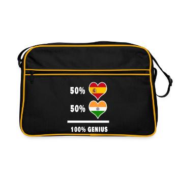 genius / gift from India and Spain - Retro Bag - black/gold - Front