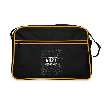Racine de 121 = 11e anniversaire - cadeau - Sac Retro - noir/or - Devant