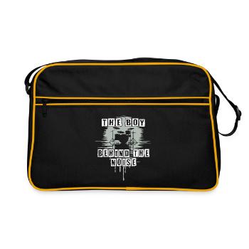 Drummer Boy Schlagzeuger Drumset Silhouette - Sac Retro - noir/or - Devant
