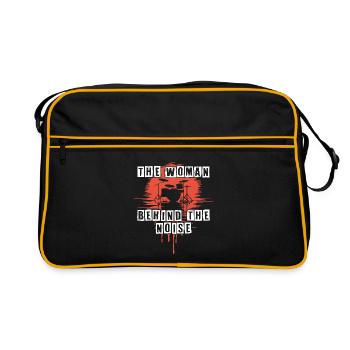 Batteuse Femme Schlagzeugerin Girls Band - Sac Retro - noir/or - Devant