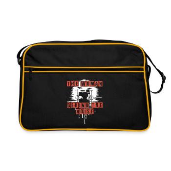Drummer Woman Schlagzeugerin Girls Band - Retro Bag - black/gold - Front