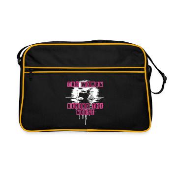 Drummer Woman Schlagzeugerin Girls Band - Retro Bag - black/gold - Front