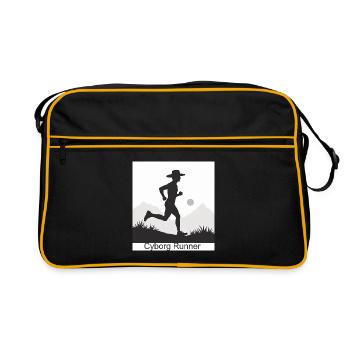 Cyborg Runner - Retro Tasche - Schwarz/Gold - Vorne