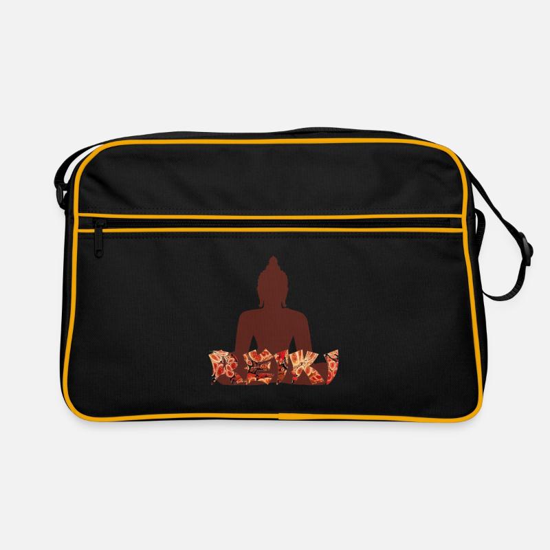 reiki mit buddah e 222 Retro Tasche