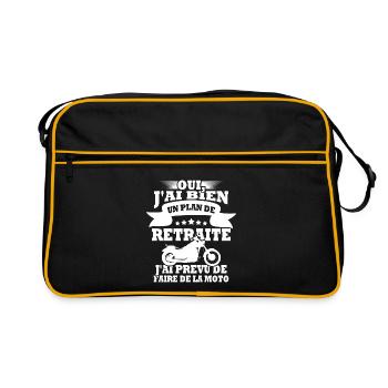 Plan de retraite faire de la moto - Sac Retro - noir/or - Devant