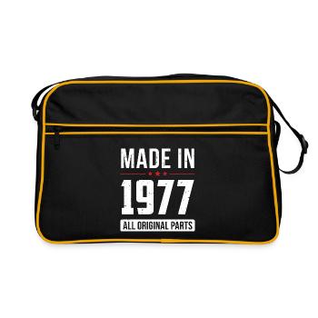 Fabriqué en 1977 - Toutes les pièces d’origine - Anniversaire - Sac Retro - noir/or - Devant