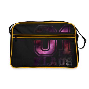 nom Klaus - Sac Retro - noir/or - Devant