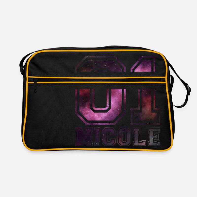 Nicole Name - Retro Tasche - Schwarz/Gold