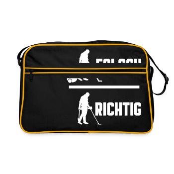 Passer l'aspirateur, c'est mal, Sonding, c'est bien - Sac Retro - noir/or - Devant