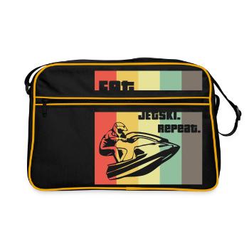 Eat Sleep Jetski RepeatJet Ski Gift Retro - Retro Bag - black/gold - Front