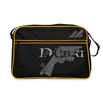 Dubai Map - Retro Bag - black/gold - Front