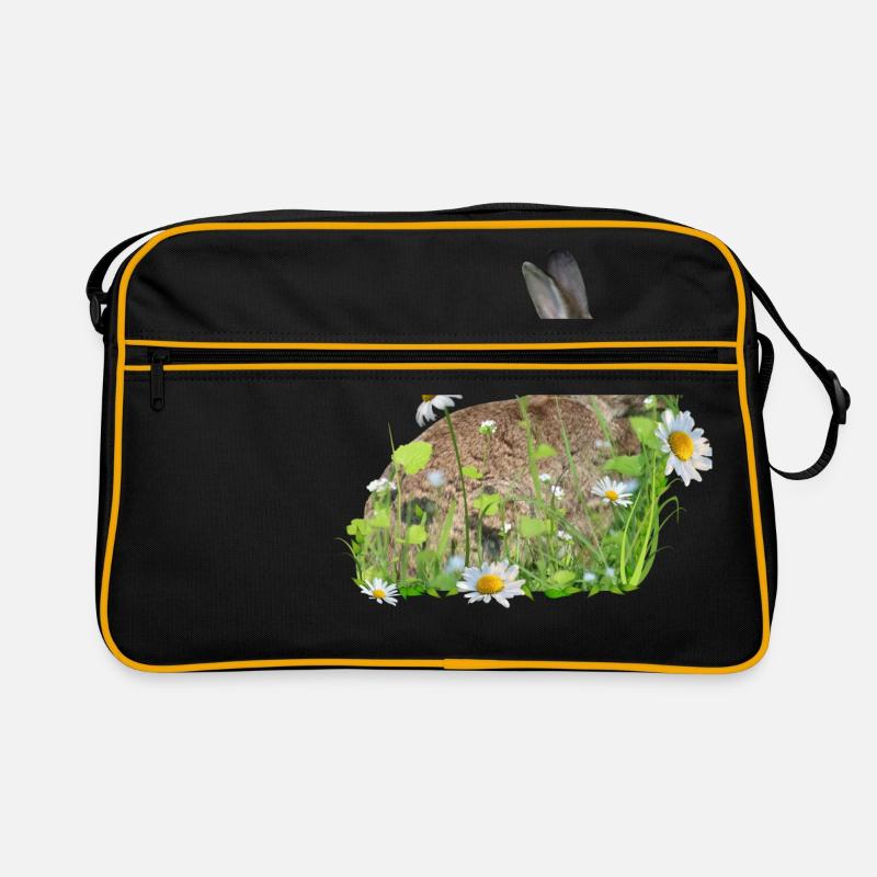 Fleurs blanches de lapin Sac Retro