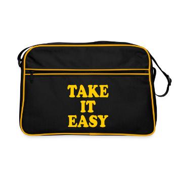 Take it easy - Retro Bag - black/gold - Front