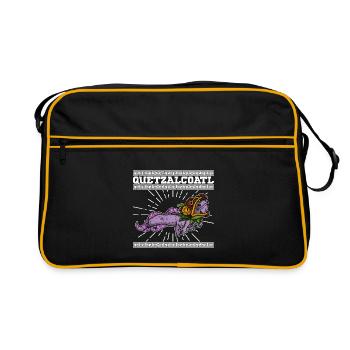 Quetzalcoatl Axolotl Mexique Divinité Aztèque - Sac Retro - noir/or - Devant