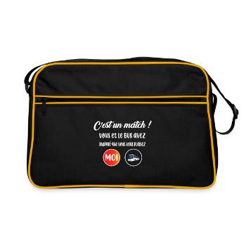 C'est un match vous et le bus t-shirt homme - Sac Retro - noir/or - Devant