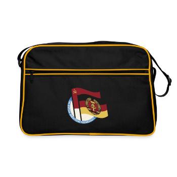 Für Deutsch Sowjetische Freundschaft Ossi DDR - Retro Tasche - Schwarz/Gold - Vorne