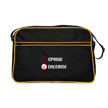 Grosse enceinte t-shirt annonce femme enceinte - Sac Retro - noir/or - Devant