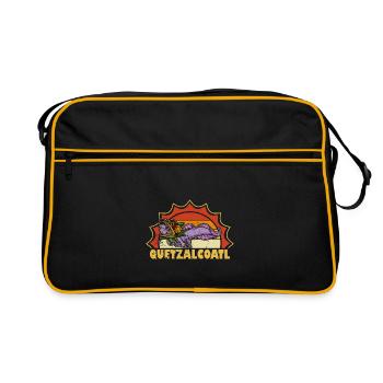 Quetzalcoatl Axolotl Mexique Divinité Aztèque - Sac Retro - noir/or - Devant
