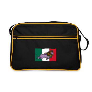Quetzalcoatl Axolotl Mexique Divinité Aztèque - Sac Retro - noir/or - Devant