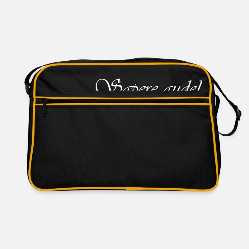 Sapere aude! - Retro Tasche - Schwarz/Gold