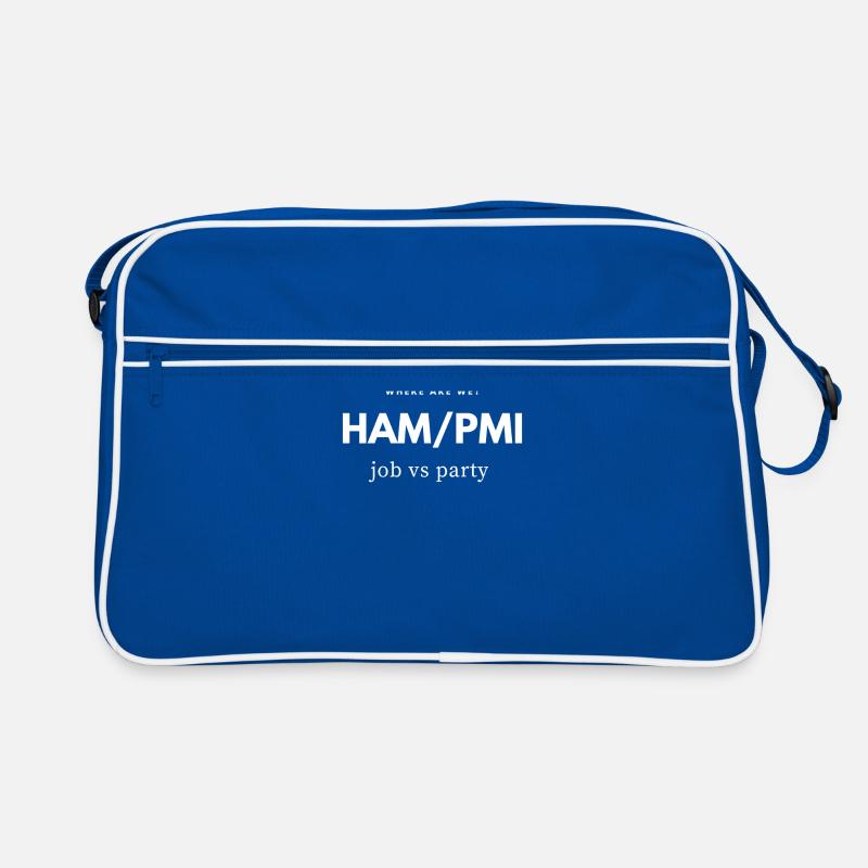 HAM PMI Urlaub oder Flugreise um Party zu machen Retro Tasche