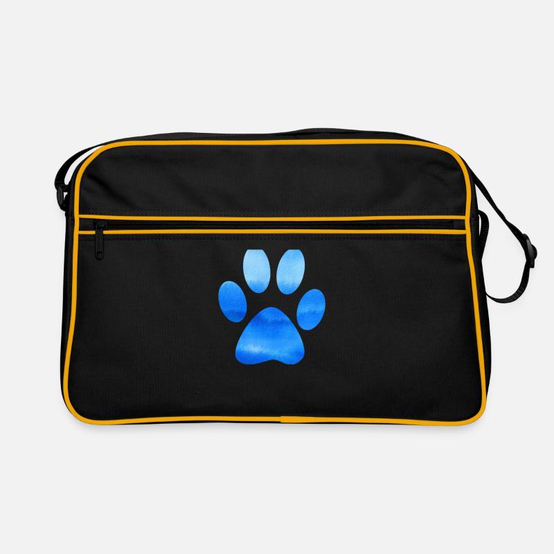 Blaue Pfote Retro Tasche