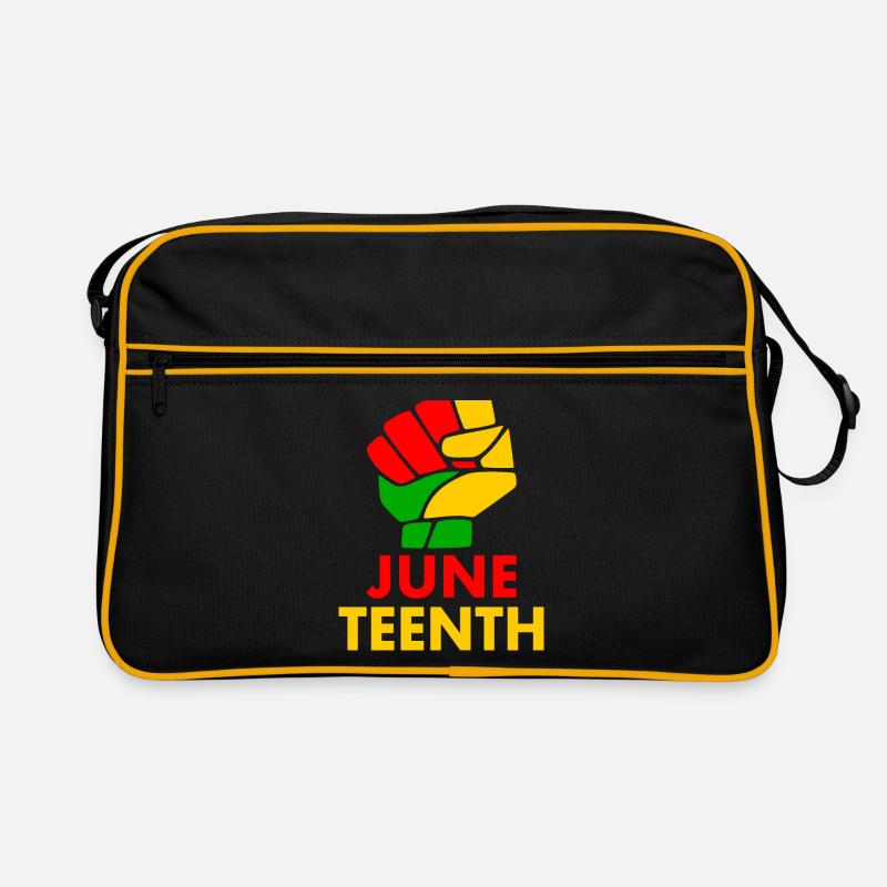 juneteenth - Retro Tasche - Schwarz/Gold
