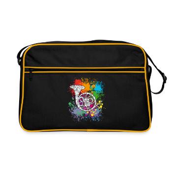 Corne - Cor français - Cor de chasse - Sac Retro - noir/or - Devant