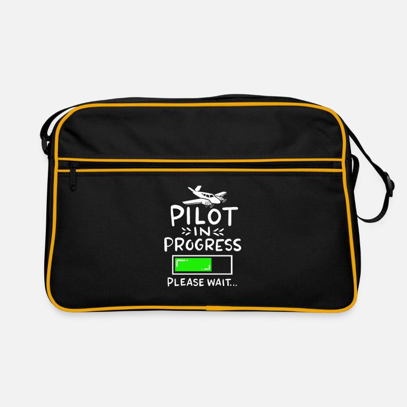 Pilot Ausbildung Fliegen Traumberuf Geschenk Retro Tasche