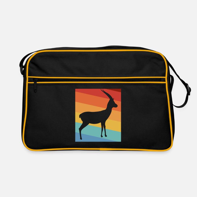 Gazelle - Retro Tasche - Schwarz/Gold