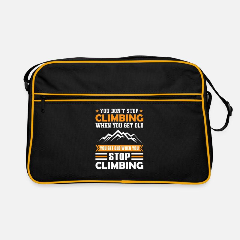 Bergsteigen Aufstieg Alter Rente Spruch Retro Tasche