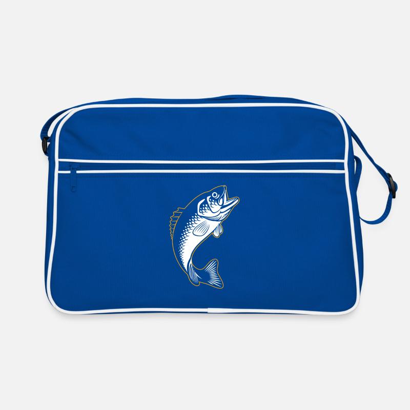 Fish silhouette carp Retro Bag